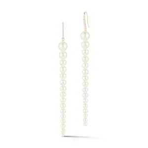 14kt Graduated Pearl Danglers