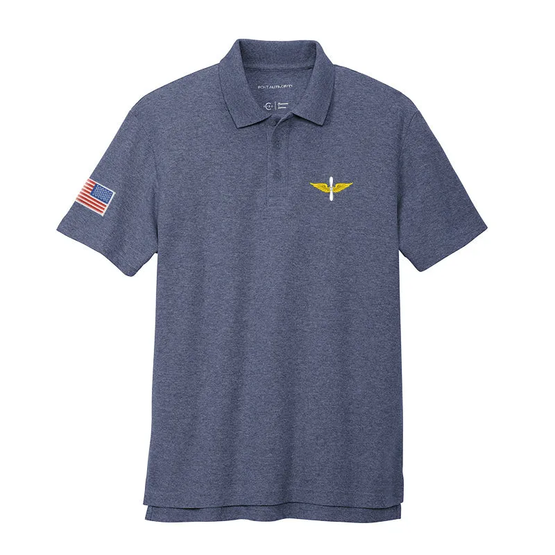 Aviation Cotton Blend Polo Shirt