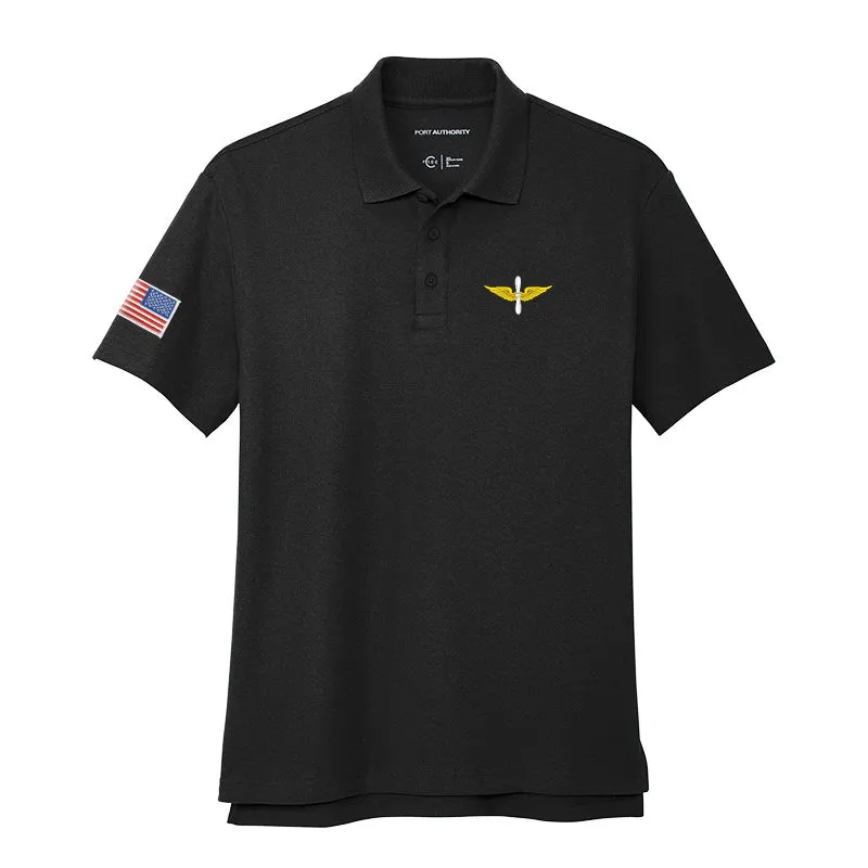 Aviation Cotton Blend Polo Shirt