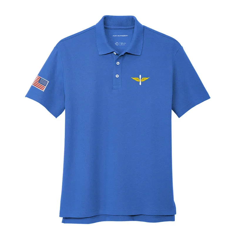 Aviation Cotton Blend Polo Shirt