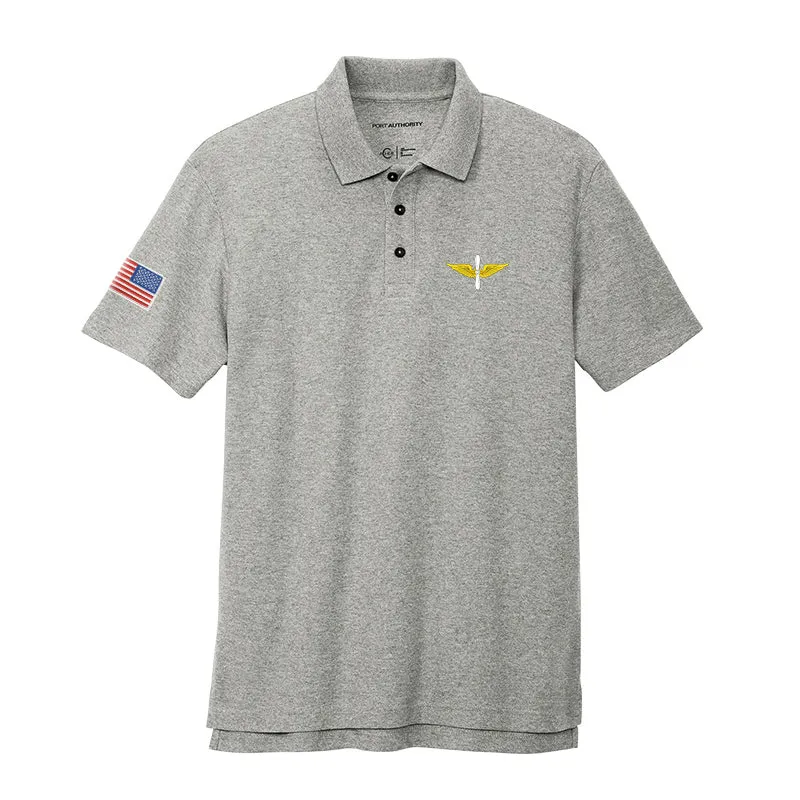 Aviation Cotton Blend Polo Shirt
