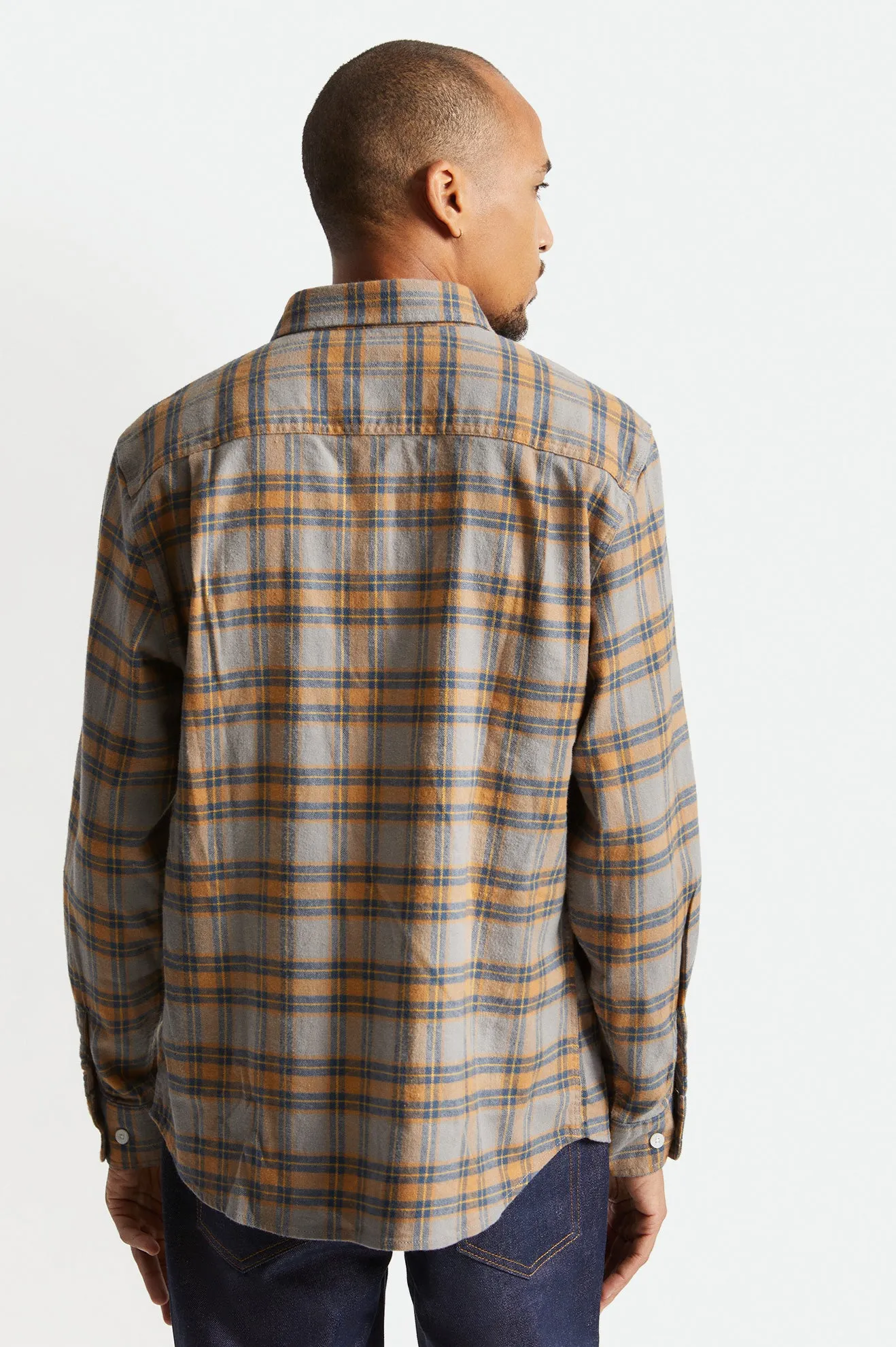 Bowery Stretch L/S Utility Flannel - Heather Grey