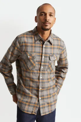 Bowery Stretch L/S Utility Flannel - Heather Grey