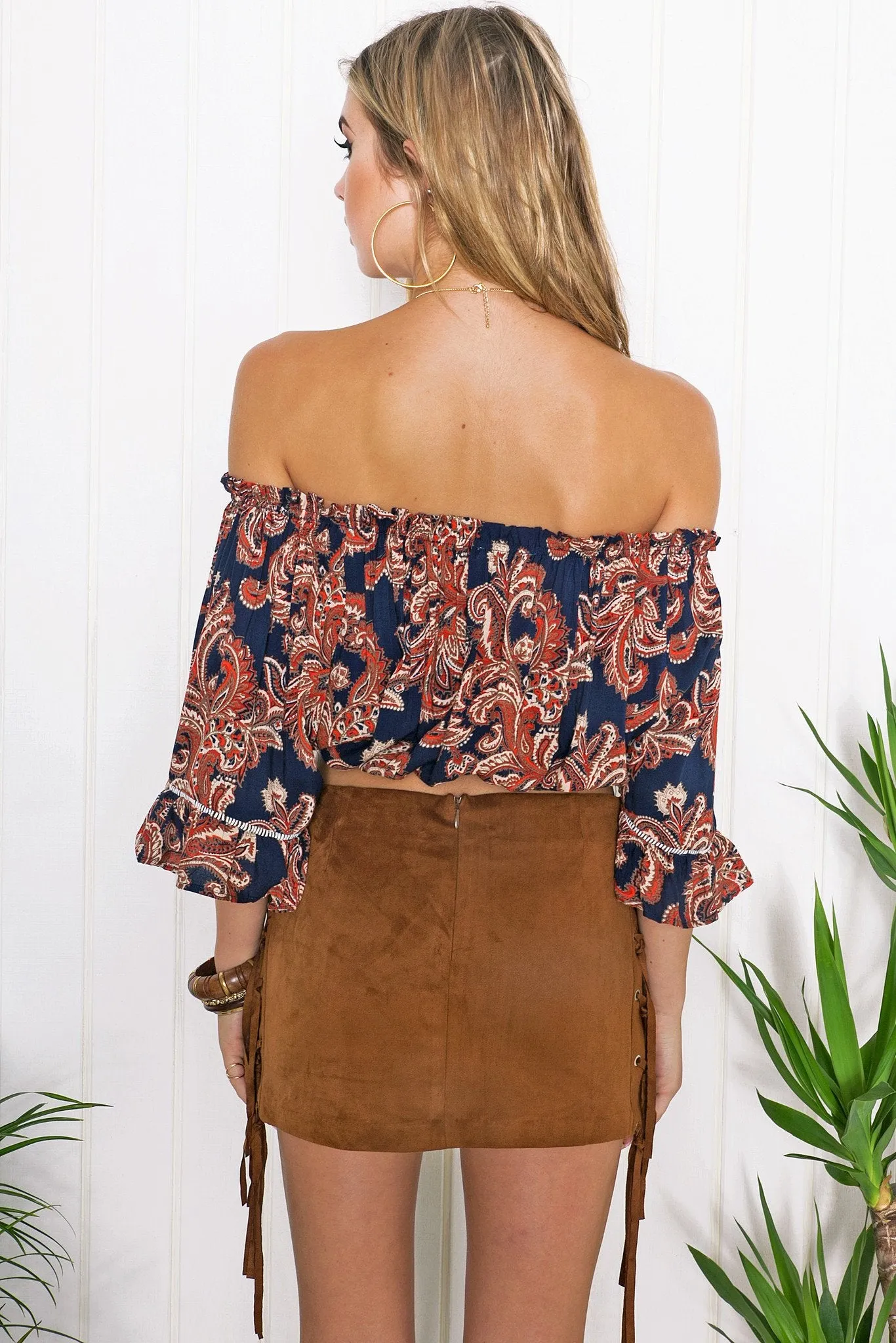 Brielle Bell Sleeve Crop Top