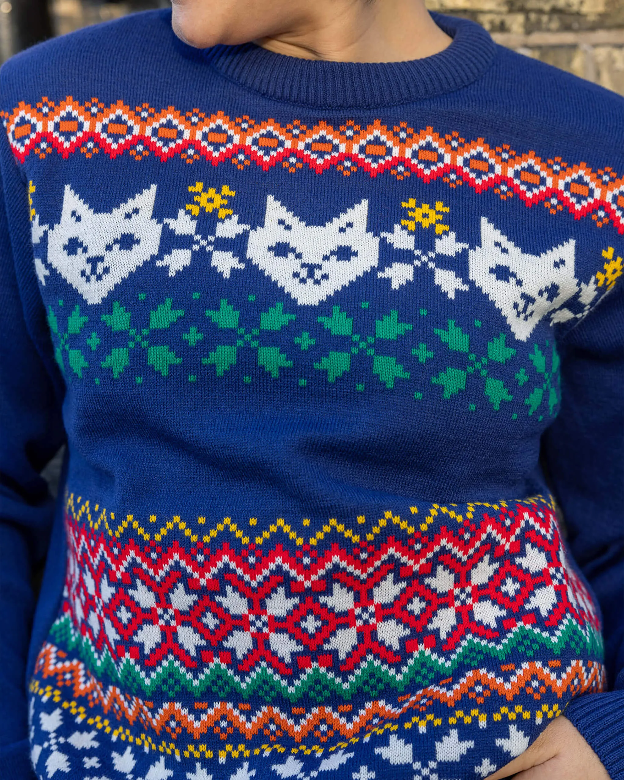 Cats Fair Isle Winter Jumper