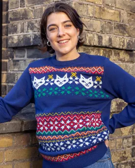 Cats Fair Isle Winter Jumper