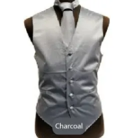 Charcoal Mens Solid Vest