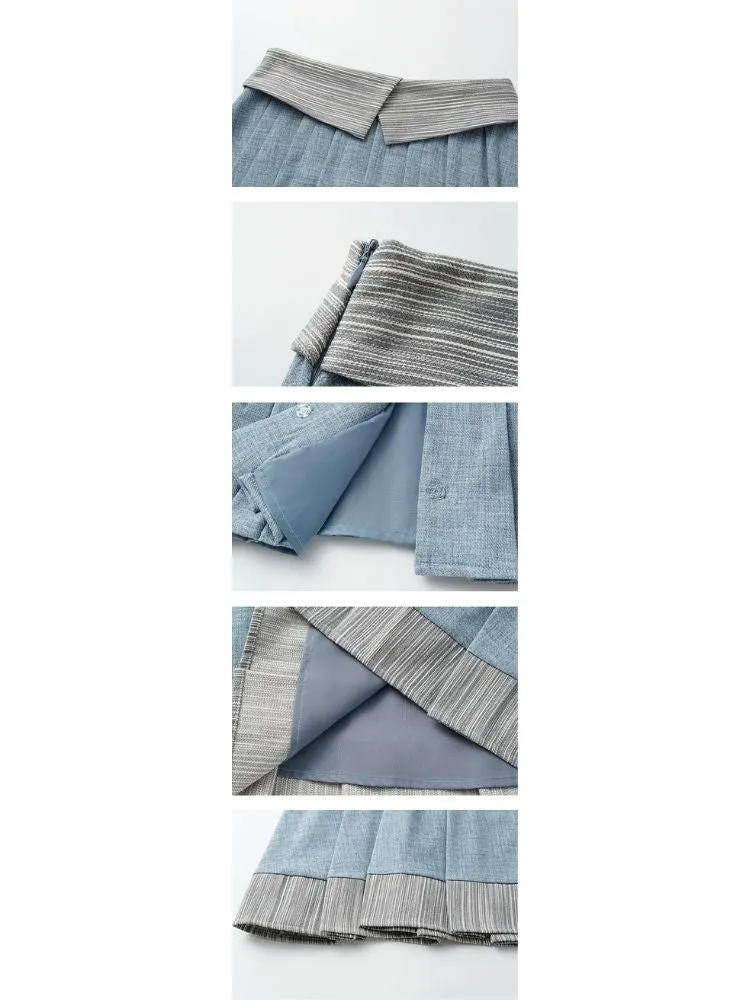 College style jacket and A-line skirt【s0000003720】