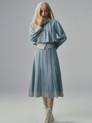 College style jacket and A-line skirt【s0000003720】