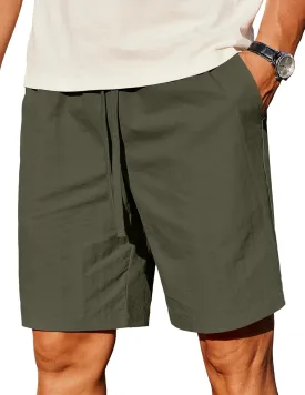 COOFANDY Men's Casual Shorts Elastic Waist Drawstring Lightweight Summer Beach Shorts
