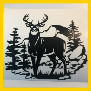 Deer and the woods