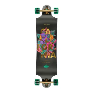 Dusters Golden State Black/Green 38" Longboard Complete
