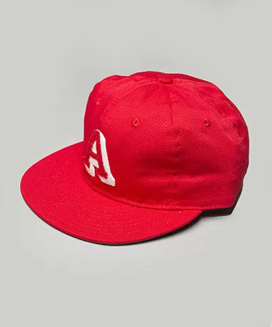 Ebbets Atlanta Crackers 1939 Leather Strap Cap Cherry