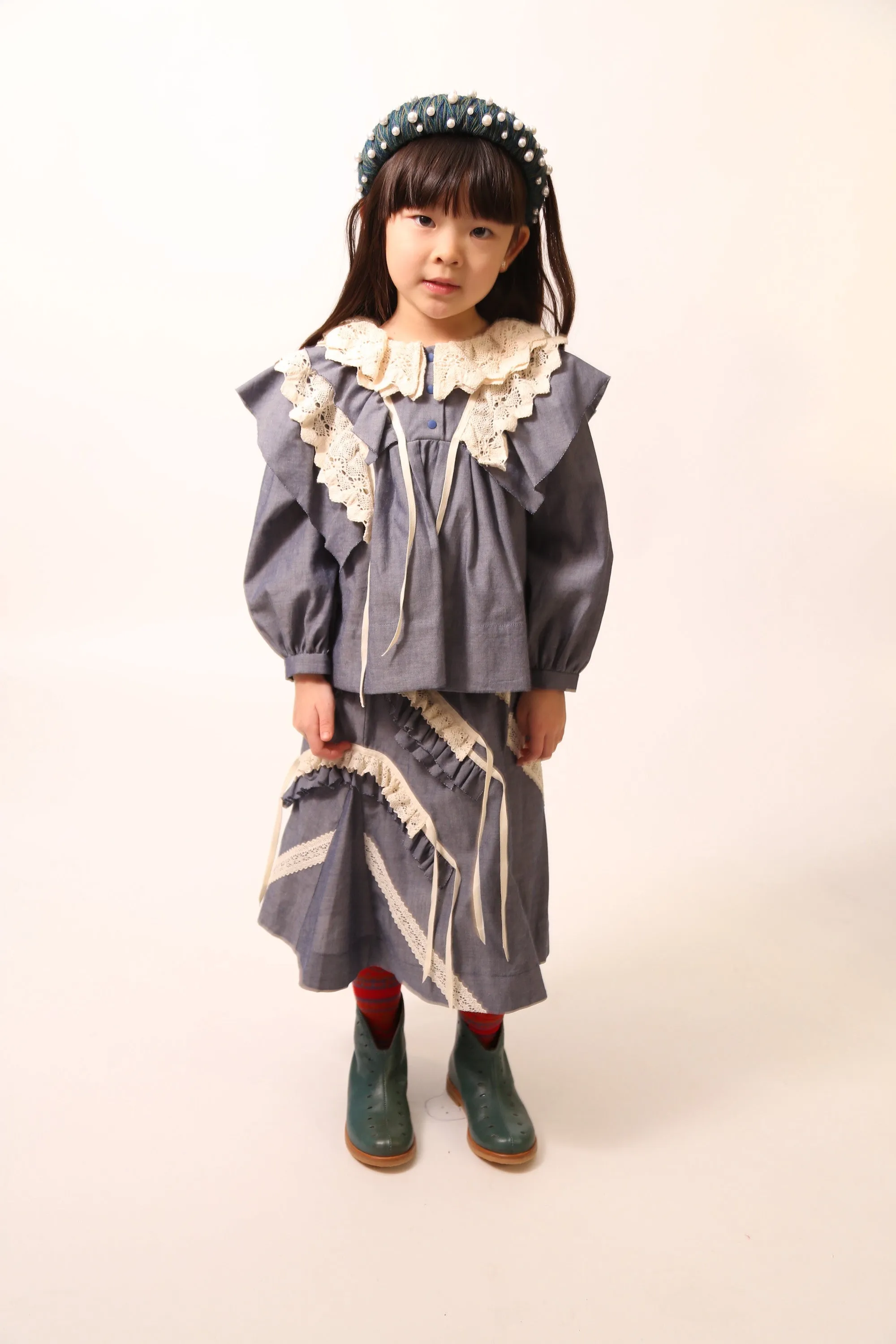GAEL RUFFLED FLARE SKIRT