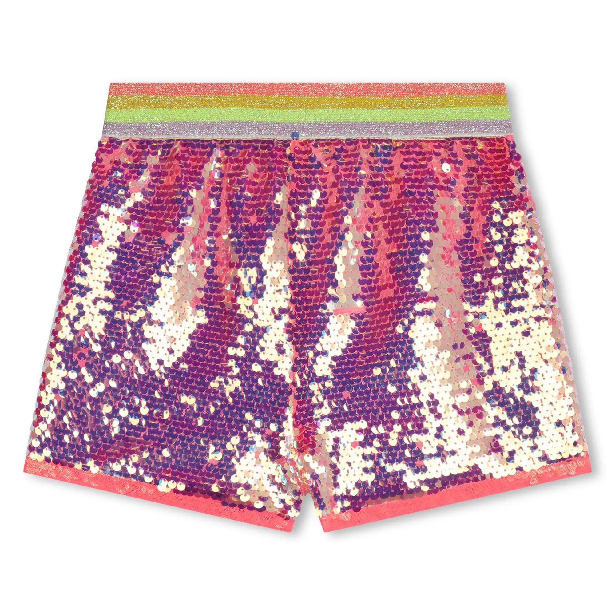 Girls Pink Sequin Shorts & Glitter Crown