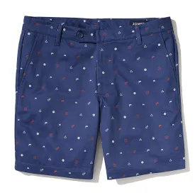 Halstead - Navy Novelty Print Shorts
