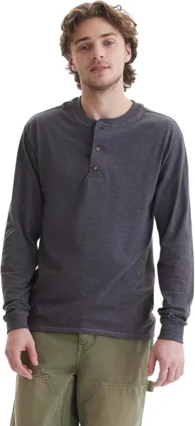 Hanes mens Beefy Long Sleeve Three-button Henley Shirt, Slate Heather, XX-Large US