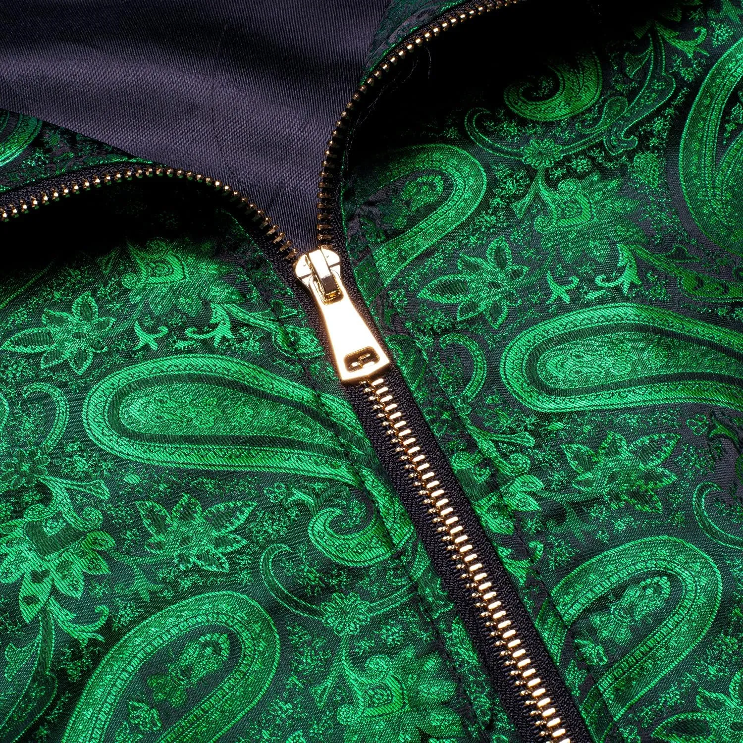 Hi-Tie Paisley Jackets for Men Lightweight Windbreaker Jacket Zipper Coat with Pockets
