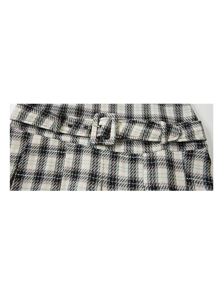 High waisted A-line pleated skirt【s0000004438】