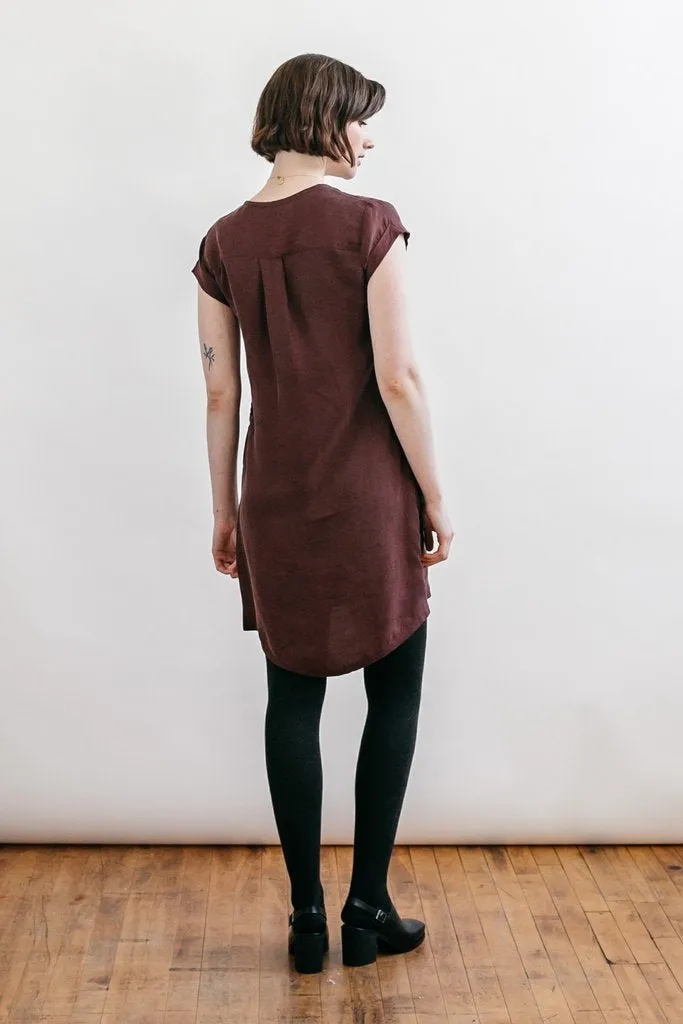 Huron Burgundy Crepe