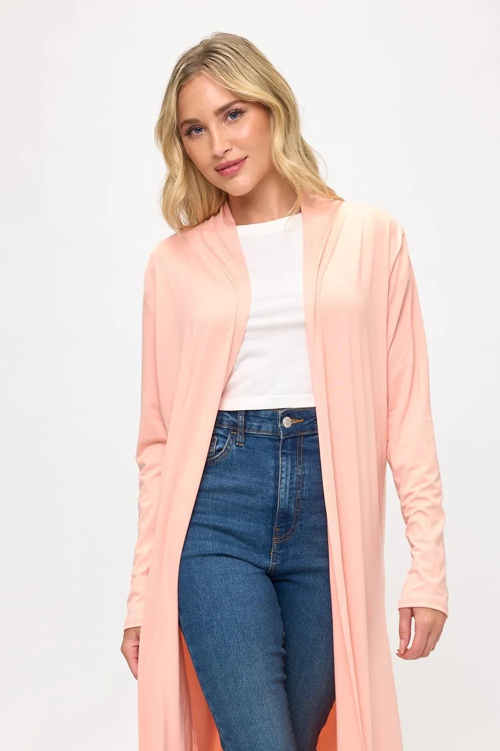 Isaac Liev Maxi Cardigan Duster Sweater  Women's Extra Long Open Front Full Length Lightweight Cardigans Dusters Sweaters