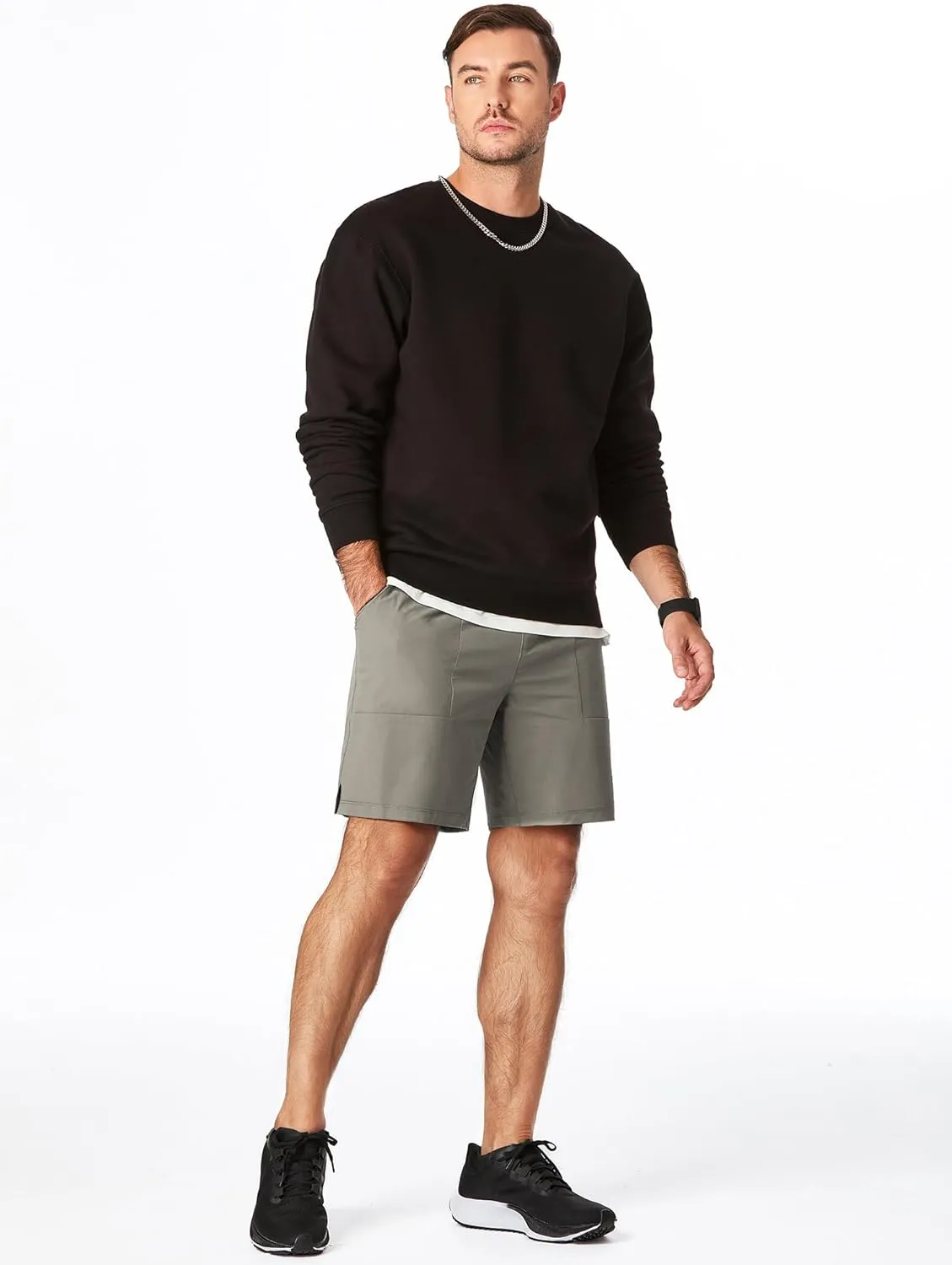 JMIERR Men's Shorts Running Athletic Shorts Waterproof Quick Dry 7" Gym Workout Breathable Shorts