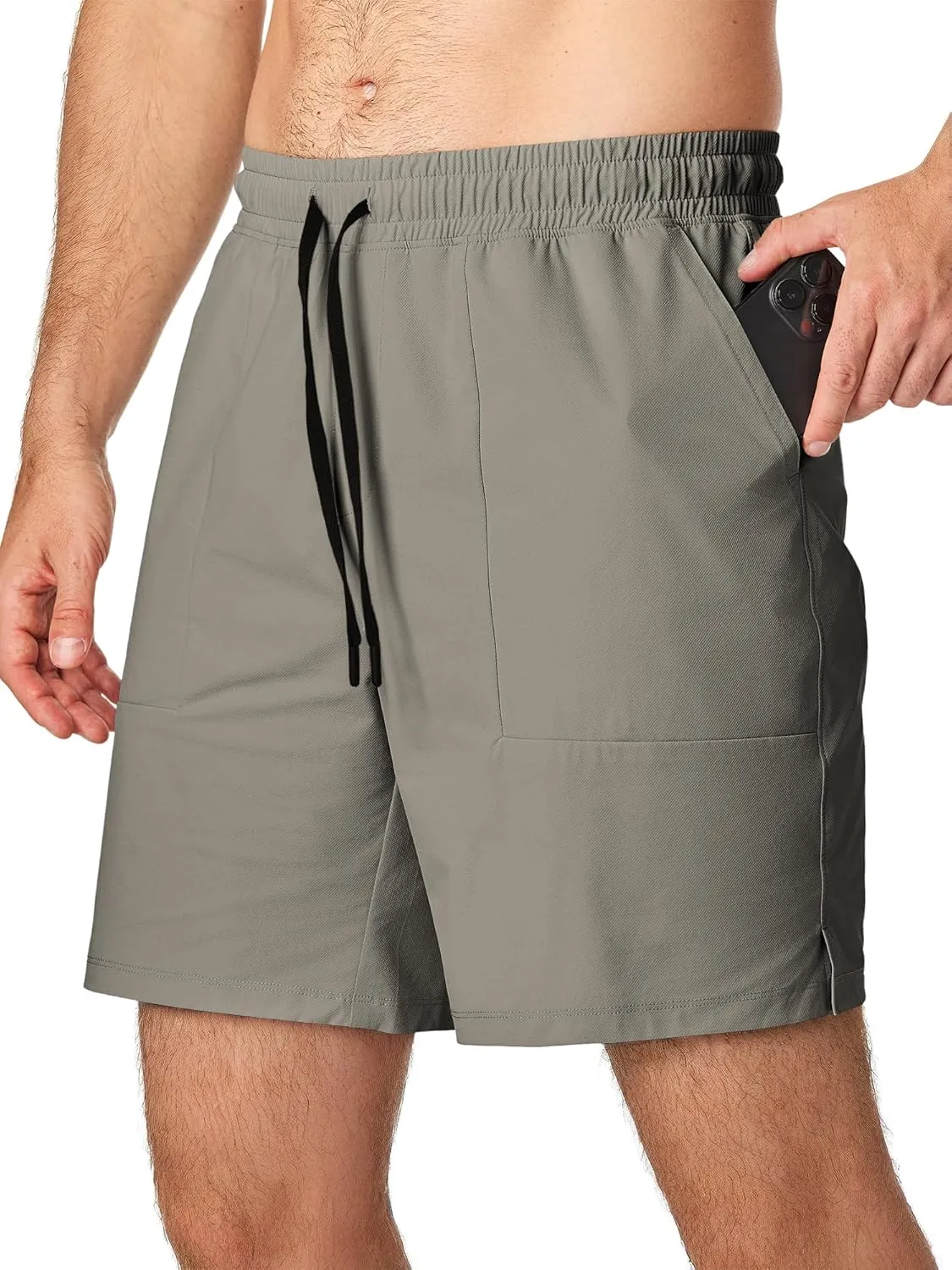 JMIERR Men's Shorts Running Athletic Shorts Waterproof Quick Dry 7" Gym Workout Breathable Shorts