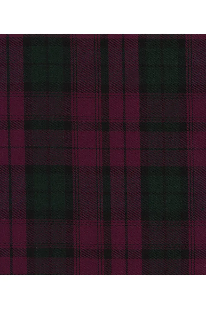 Joan A Line Skirt In Purple Tartan