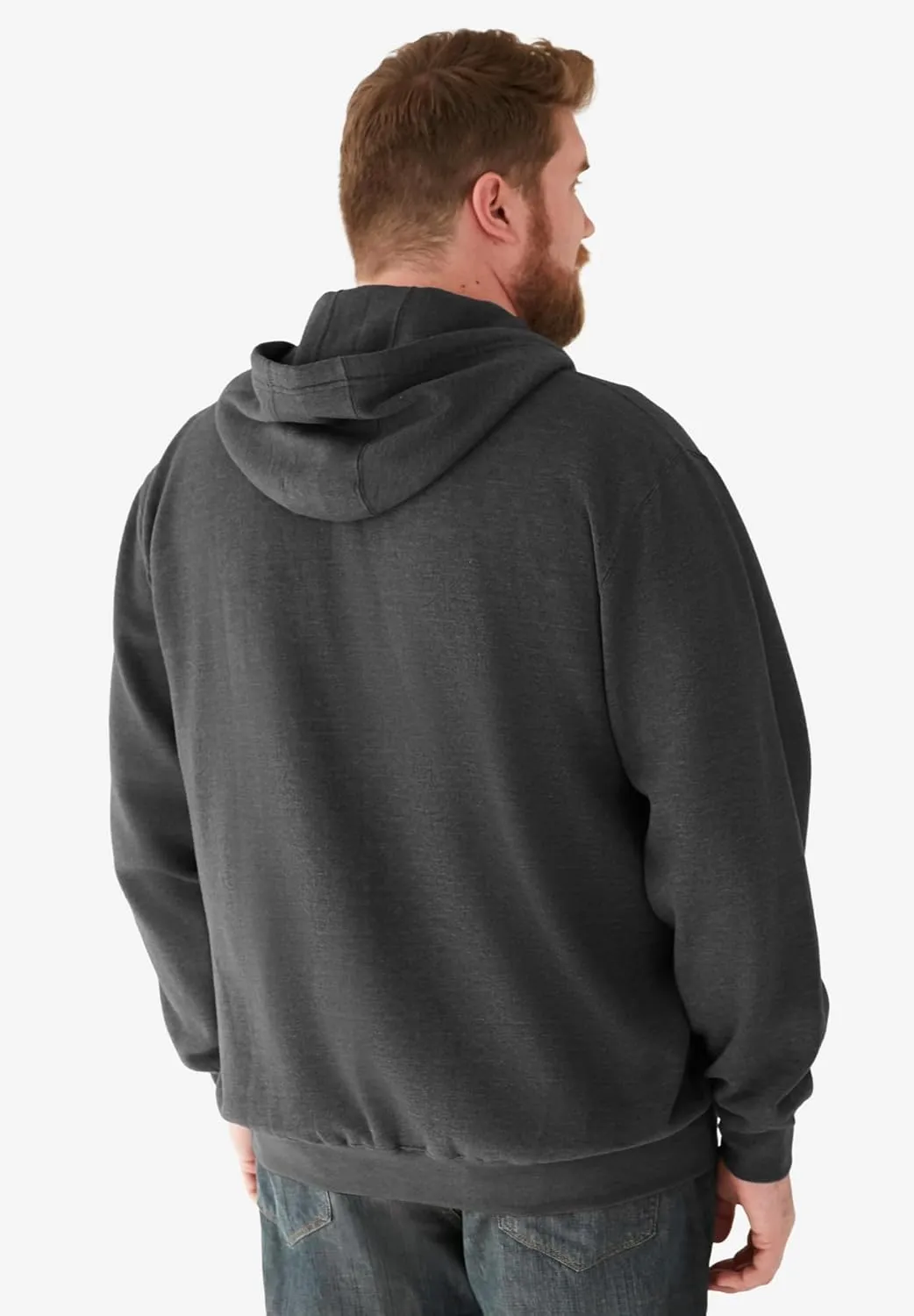 KingSize Men's Big & Tall Fleece Zip-front Hoodie Jacket