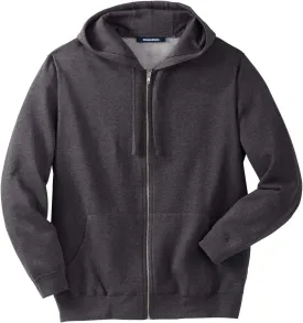 KingSize Men's Big & Tall Fleece Zip-front Hoodie Jacket