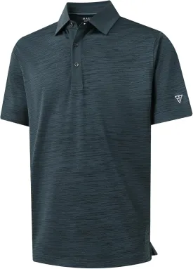 M MAELREG Golf Shirts for Men Dry Fit Short Sleeve Casual Performance Moisture Wicking Heather Pique Collared Polo Shirts