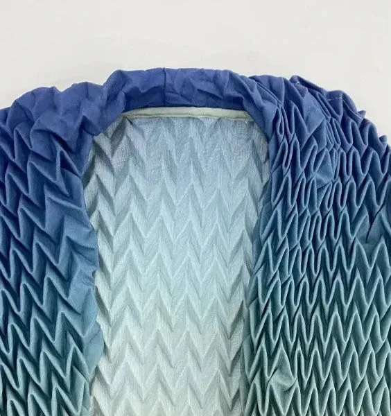 Miyake Pleated Gradient Duster Cardigan