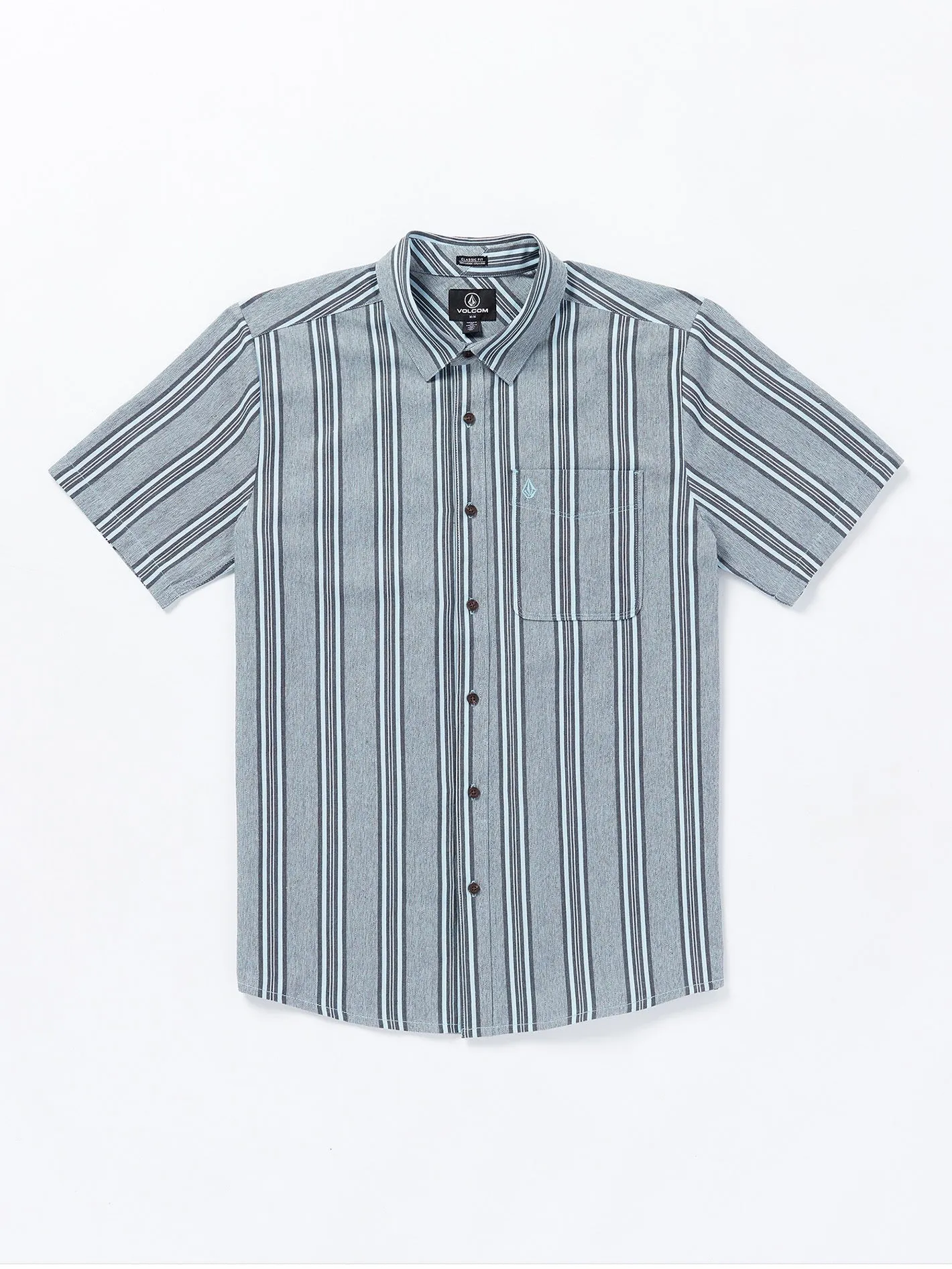 Newbar Stripe Short Sleeve Shirt - Celestial Blue