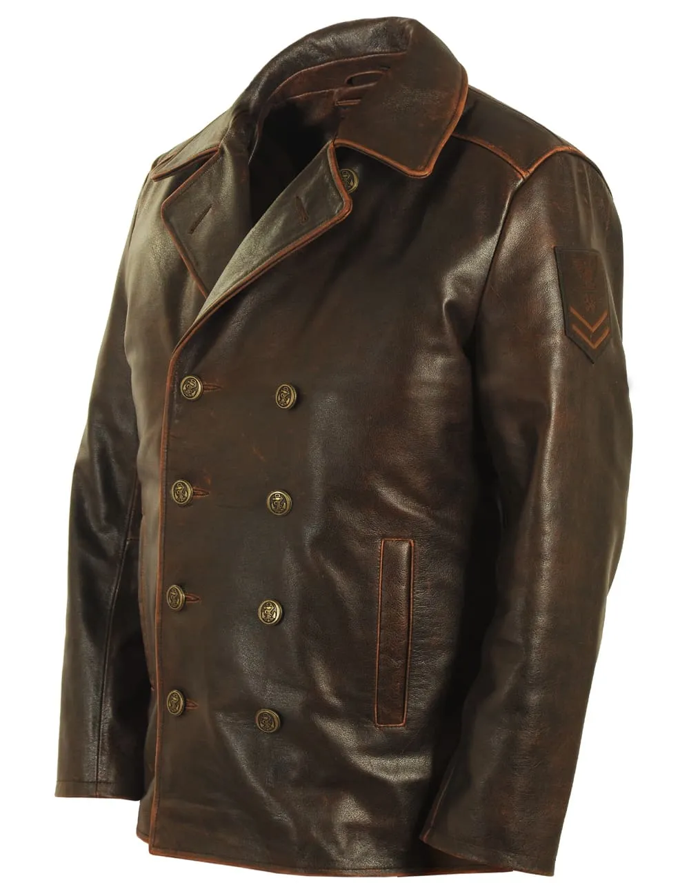 Nimitz Leather Pea coat Art. 130
