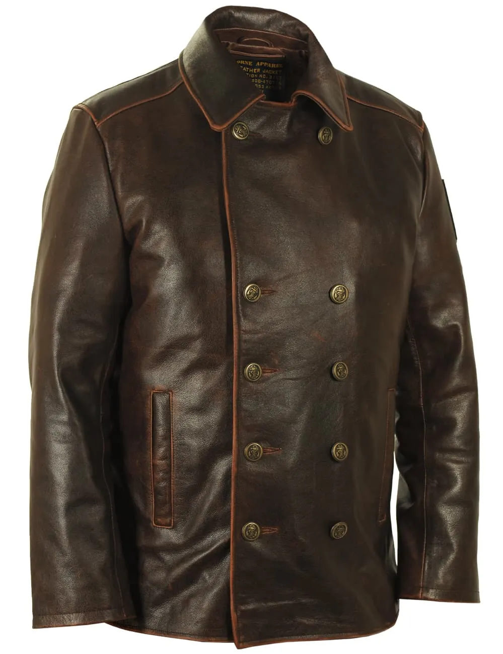 Nimitz Leather Pea coat Art. 130