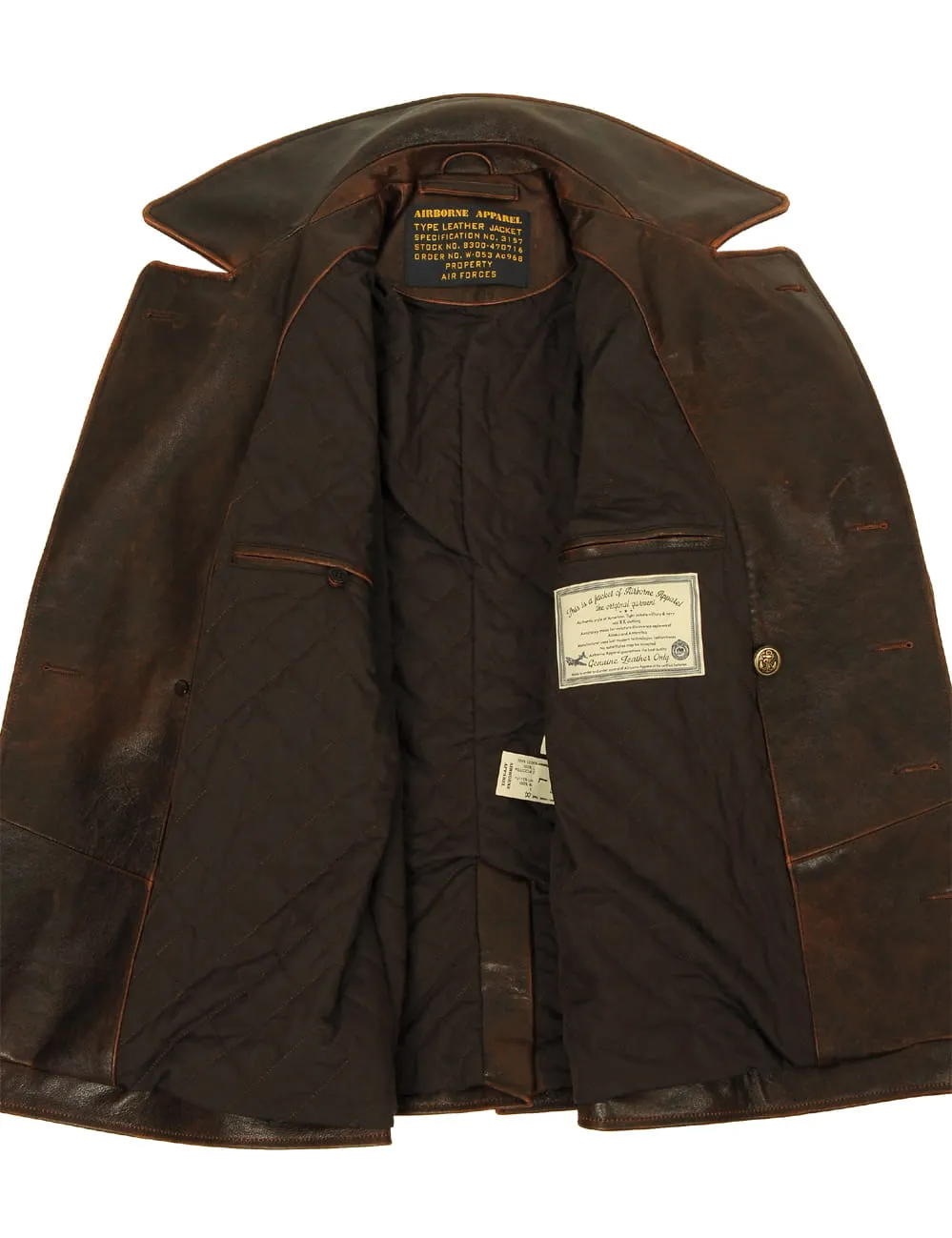 Nimitz Leather Pea coat Art. 130