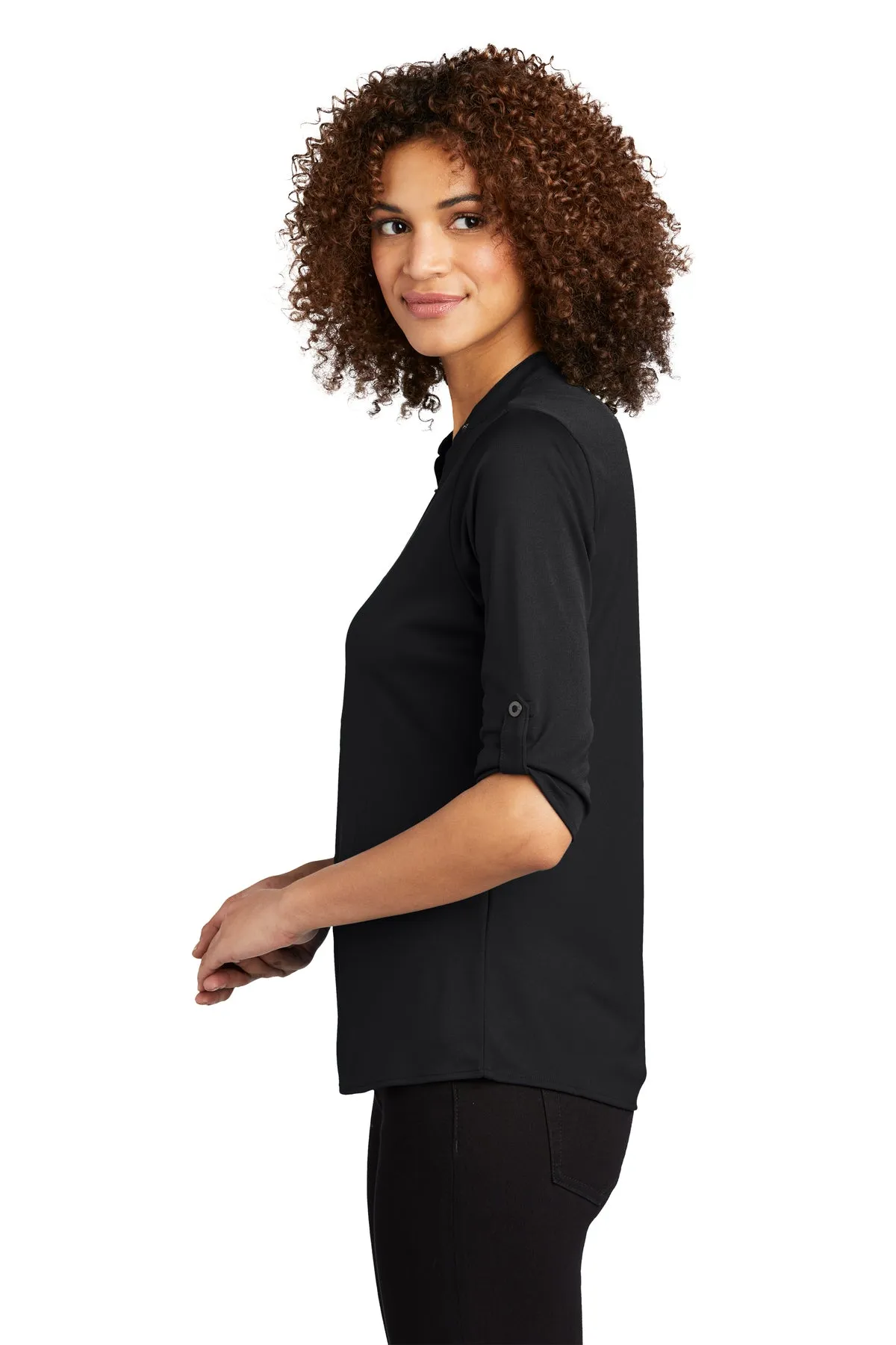 OGIO Ladies Crush Branded Henleys, Blacktop