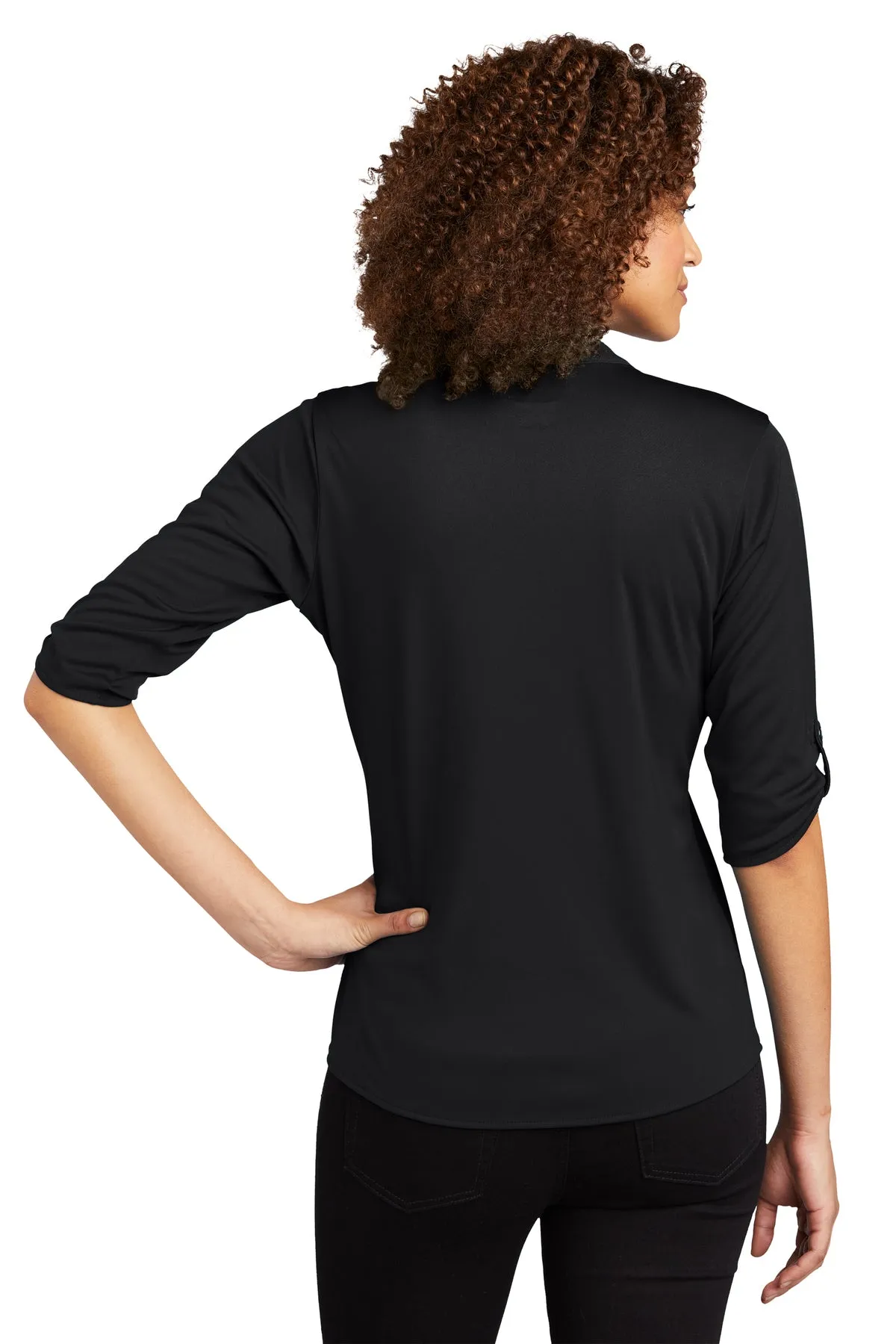 OGIO Ladies Crush Branded Henleys, Blacktop