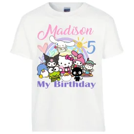 Personalized shirt for birthday girls Hello, add name and age, family matching birthday girls