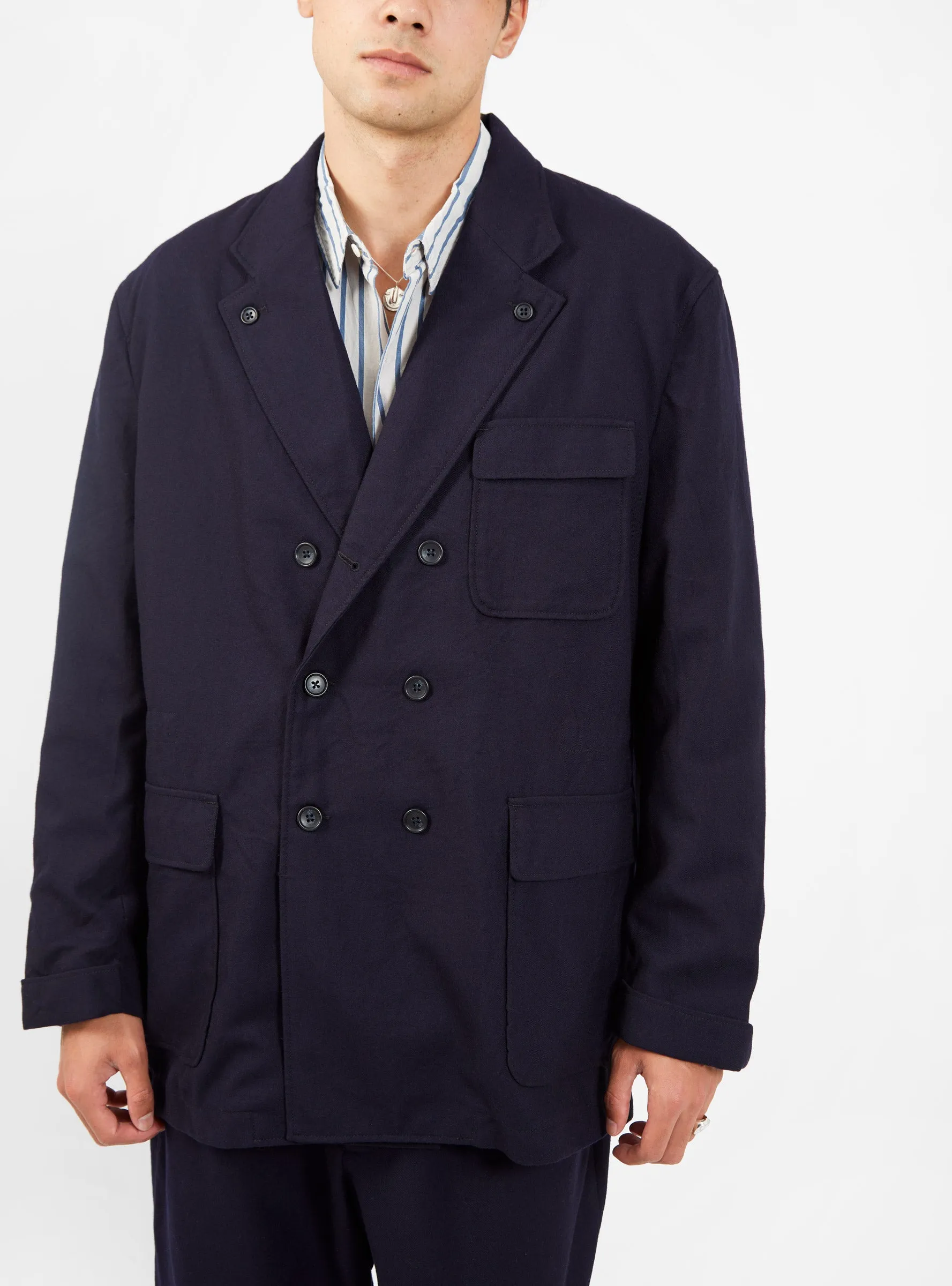 Reefer Uniform Wool Serge Jacket Dark Navy