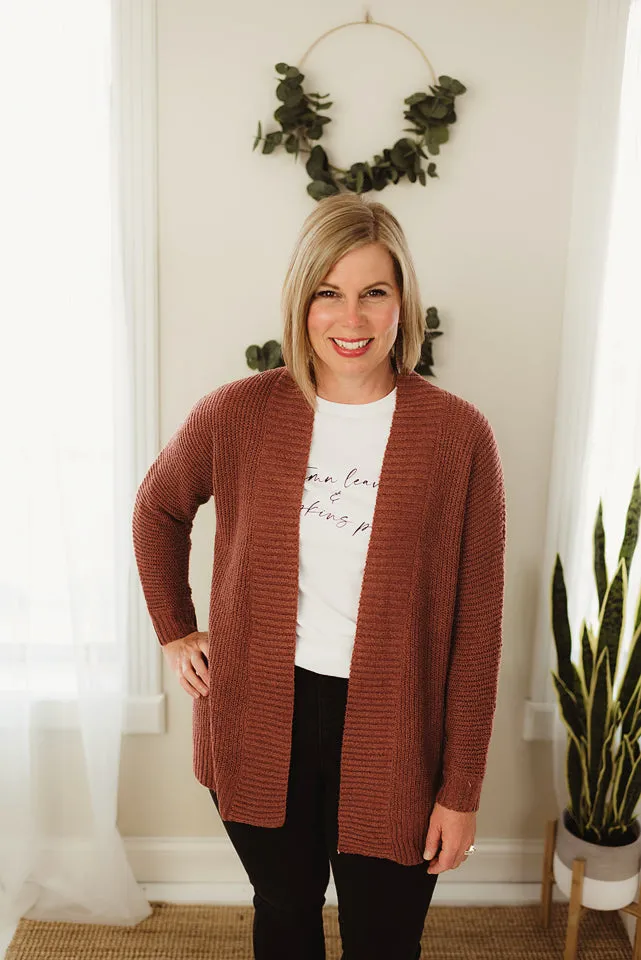 Ribbed Banded Cardigan