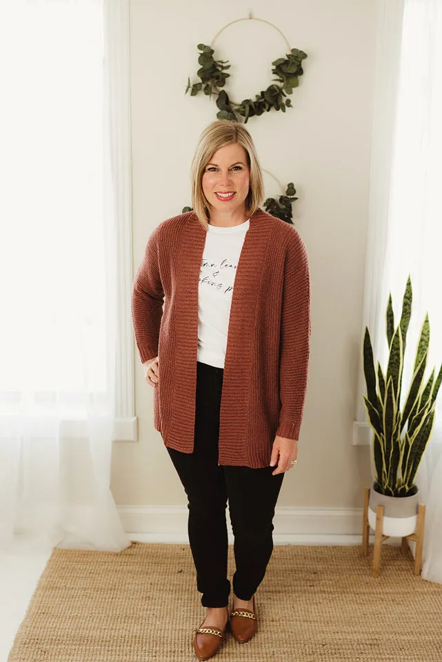 Ribbed Banded Cardigan