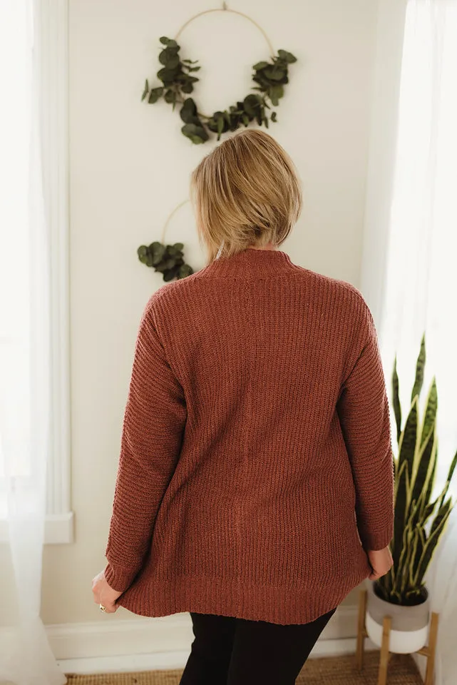 Ribbed Banded Cardigan