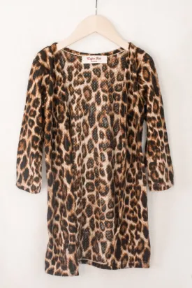 Spice it Up Cardigan in Brown Leopard Waffle