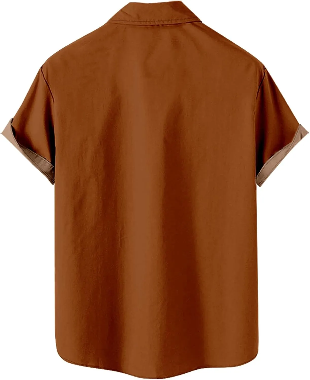 T-Shirts for Men 2023 Casual Stylish Cuban Guayabera Button Up Shirt Summer Short Sleeve Color Block Dress Shirts