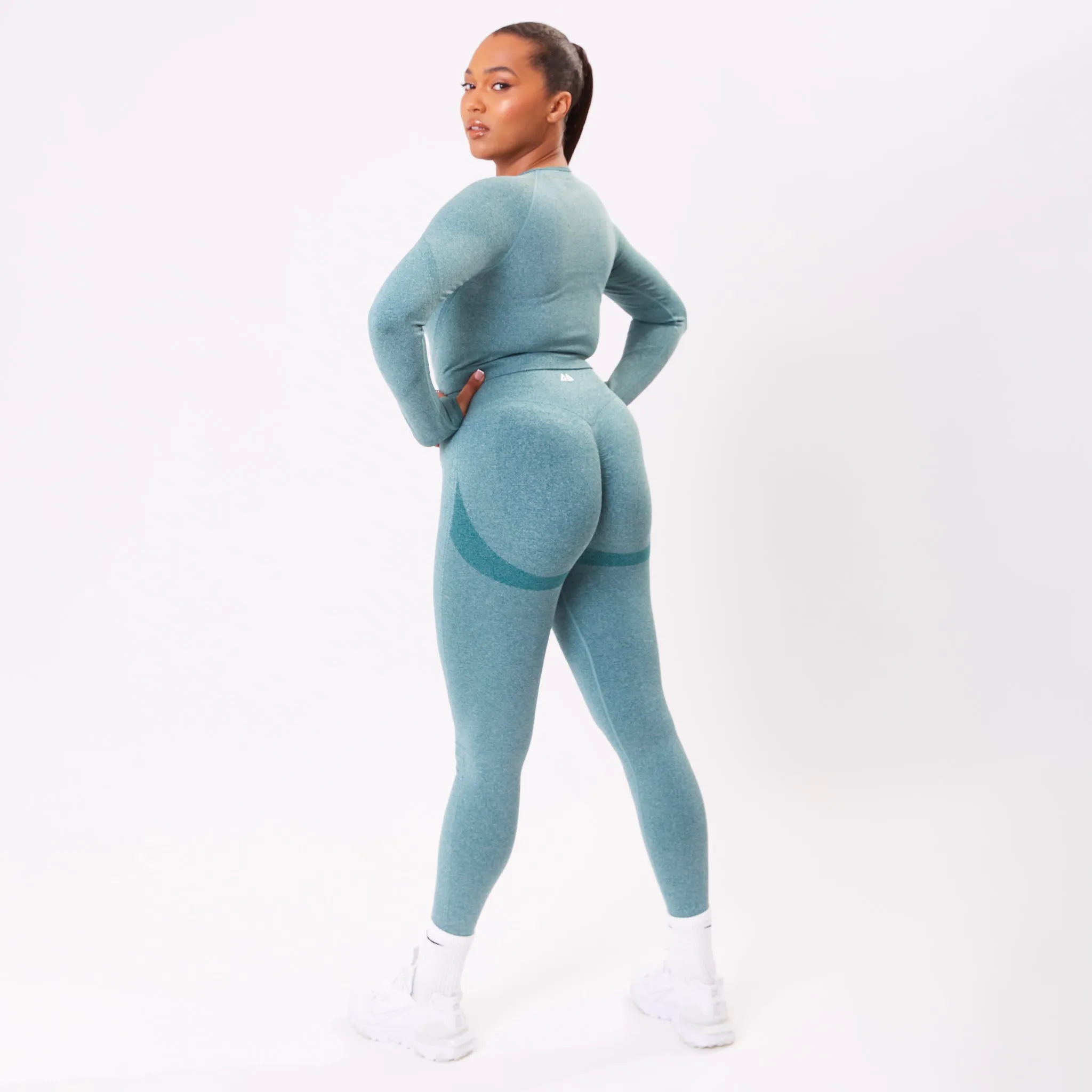 The 'Energy' Scrunch & Seamless Leggings - Teal