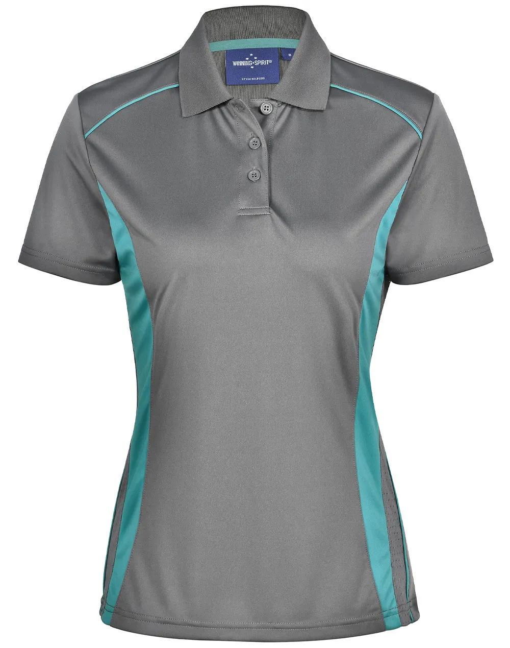 Winning Spirit Ladies' CoolDry Short Sleeve Contrast Polo 1st (11 Colour)-(PS80)