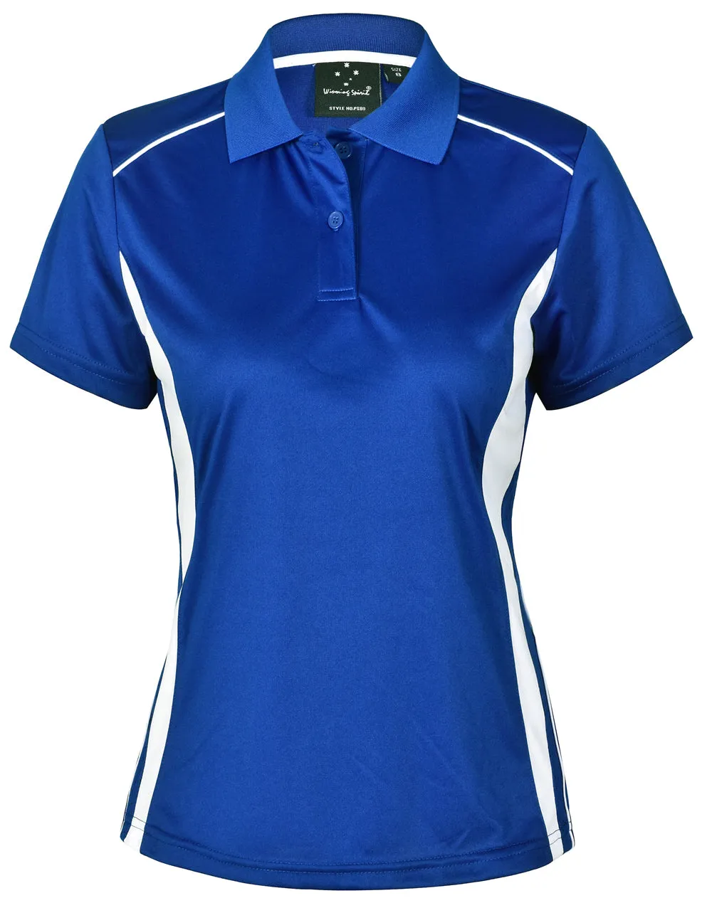 Winning Spirit Ladies' CoolDry Short Sleeve Contrast Polo 1st (11 Colour)-(PS80)