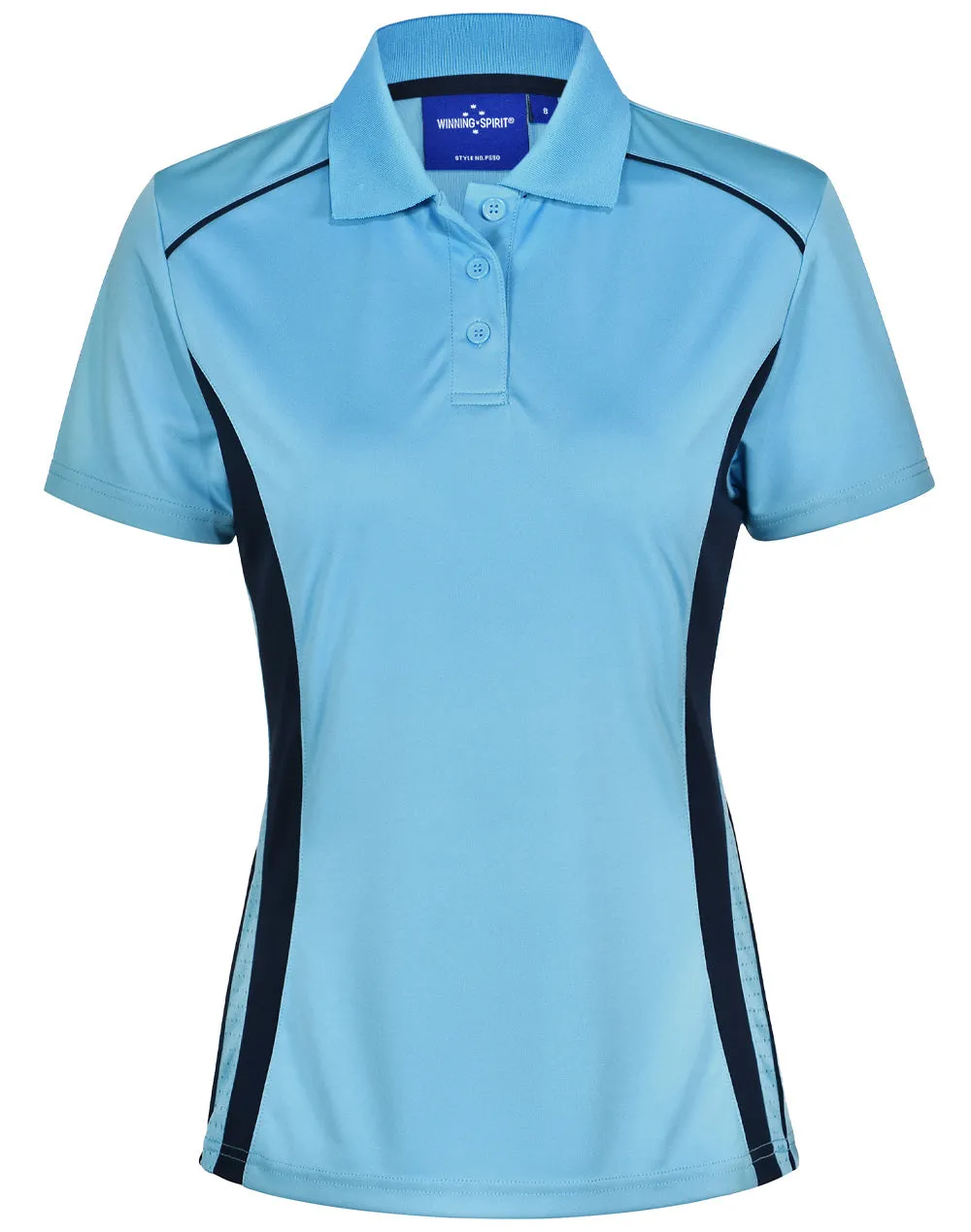 Winning Spirit Ladies' CoolDry Short Sleeve Contrast Polo 1st (11 Colour)-(PS80)