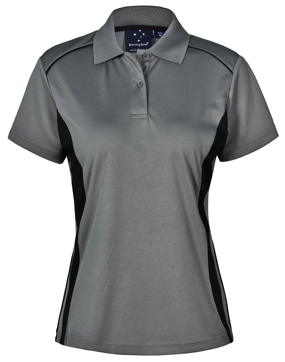 Winning Spirit Ladies' CoolDry Short Sleeve Contrast Polo 1st (11 Colour)-(PS80)